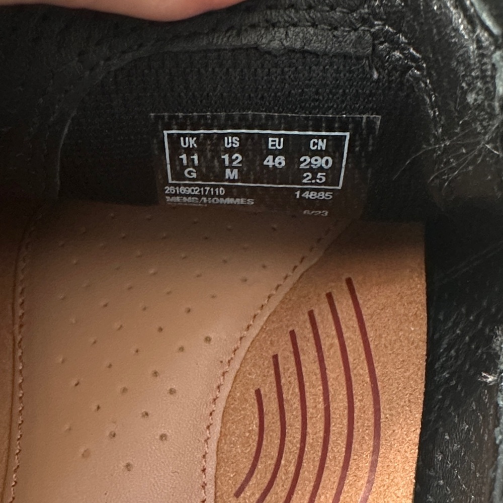 Clarks Men's Classic Black Slip-On Loafers - Picture 9 of 10